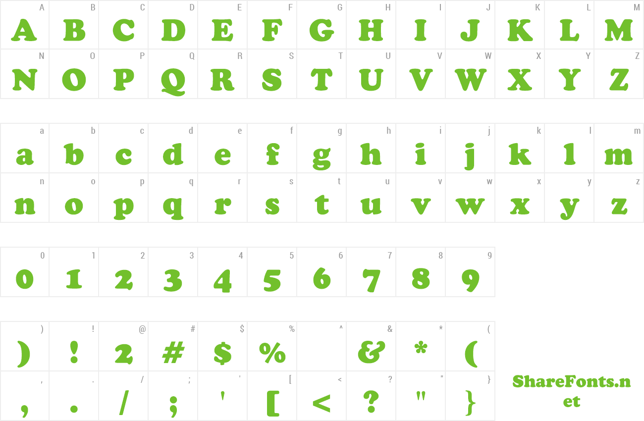 Font CooperBT-Black preview