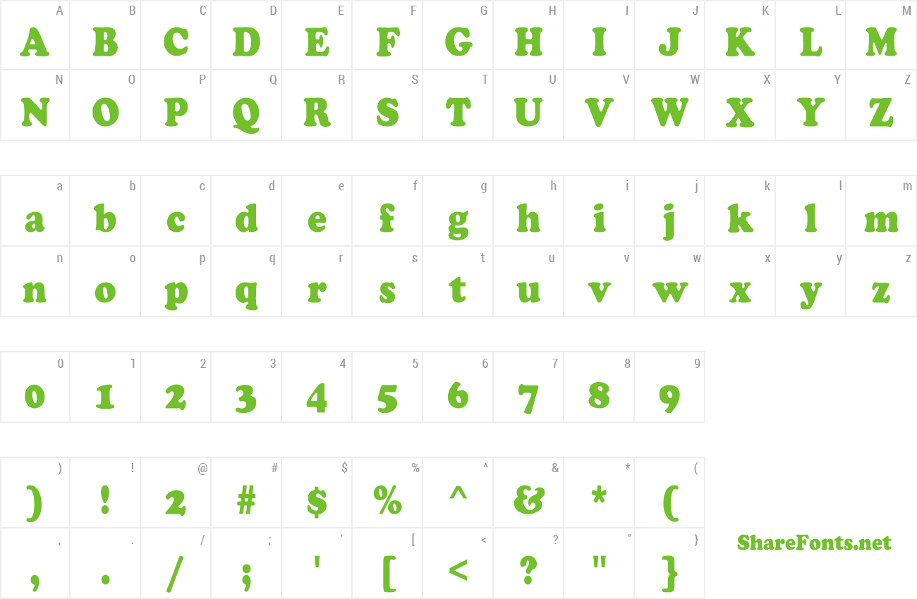 Font CooperCnd-Heavy preview