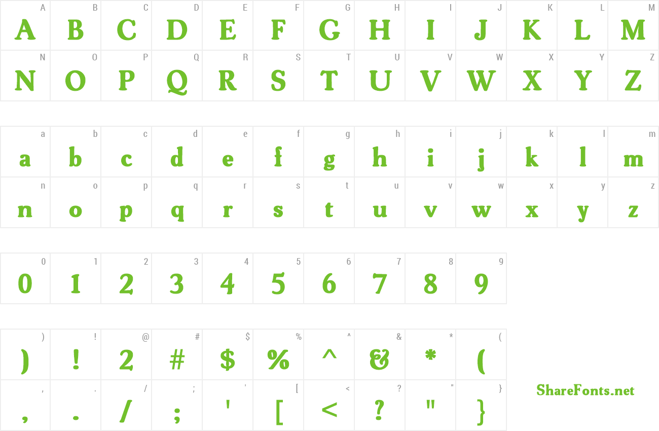 Font CooperOldStyURWTBol preview