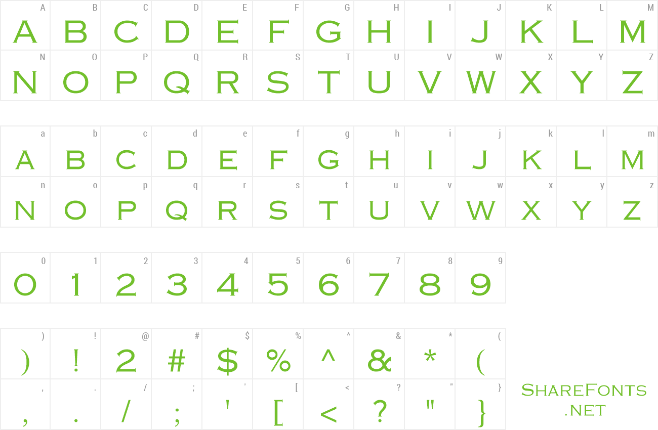Font CooperPlanck4 preview