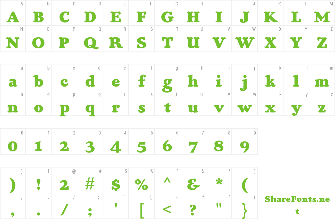 Font CooperPosterFH preview