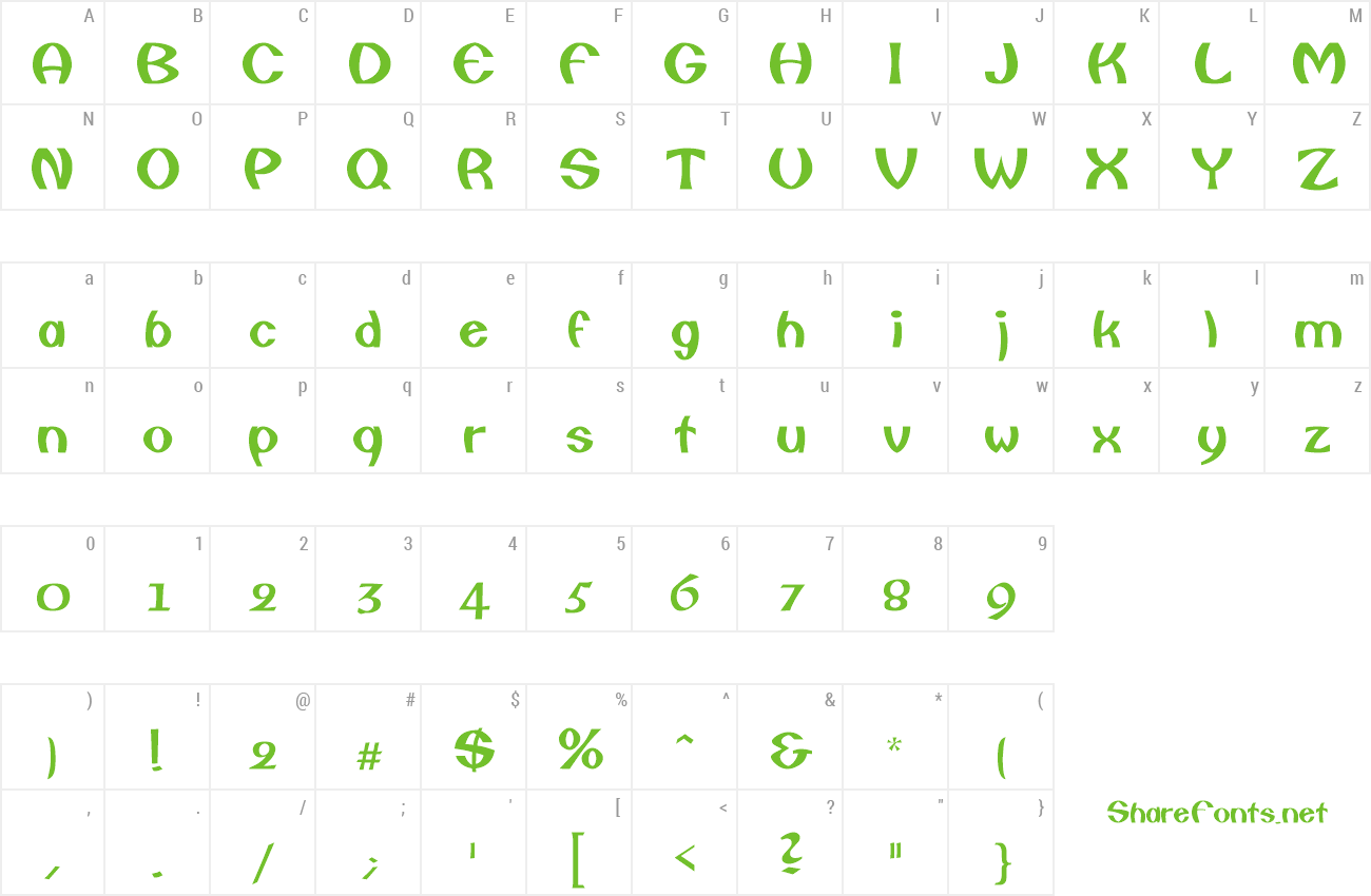 Font Copacabana preview