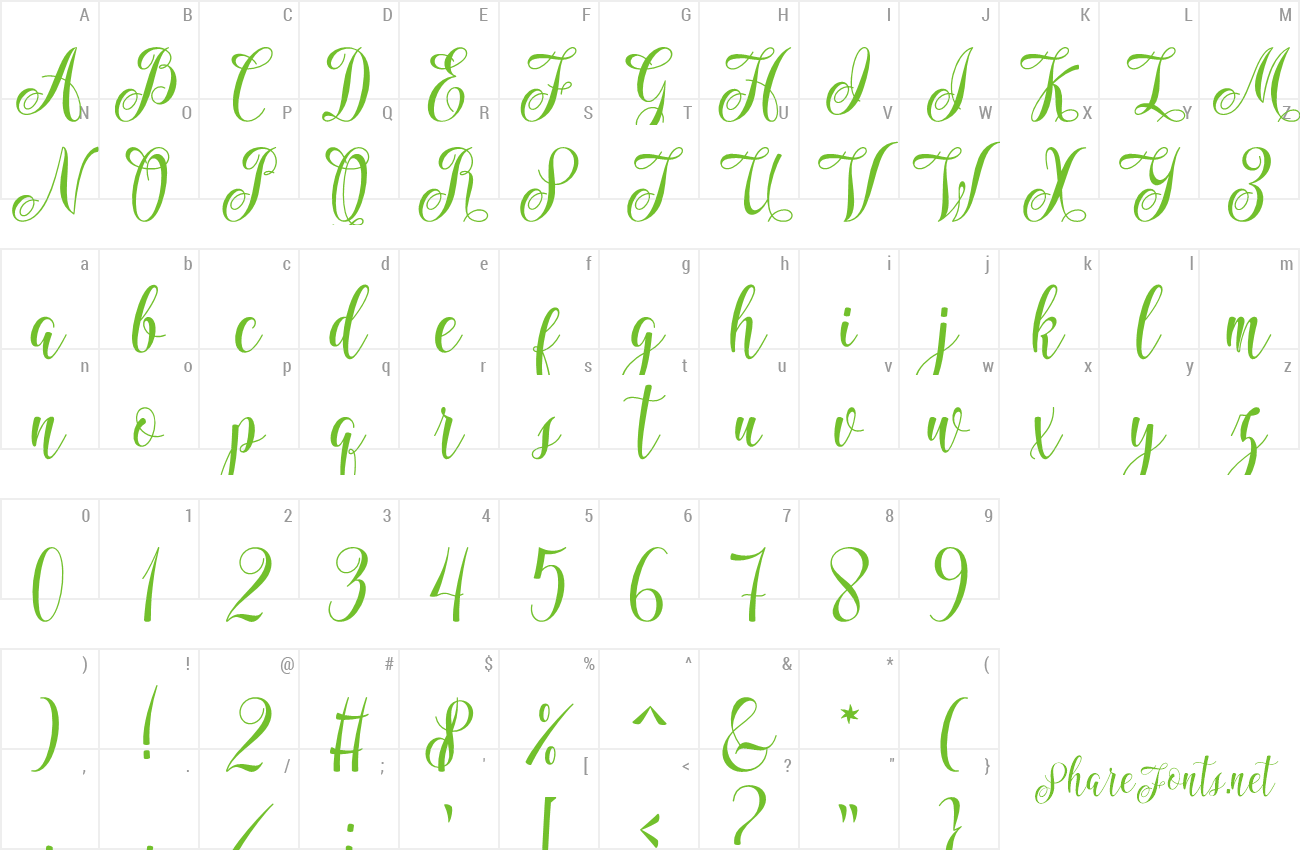 Font Marshanda preview