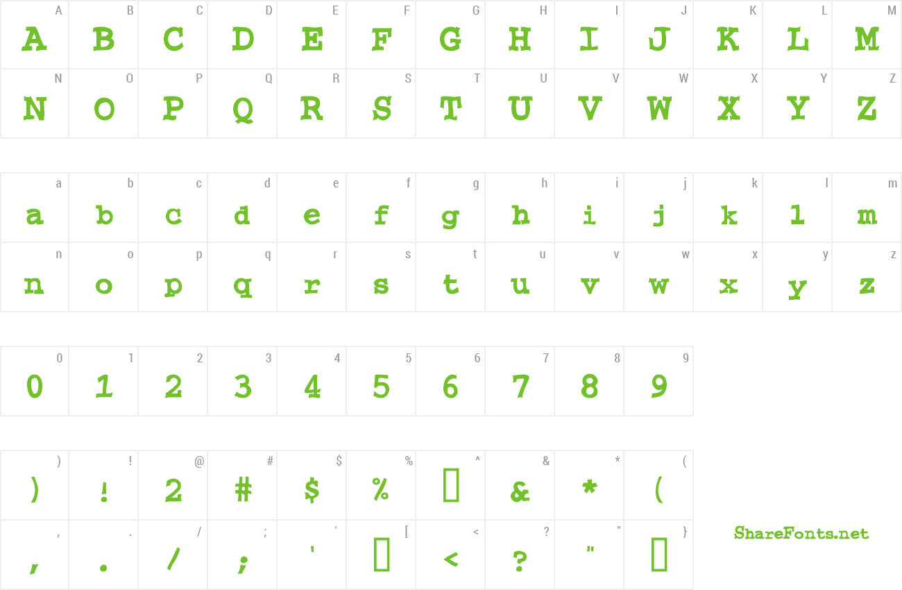 Font Correo Typewriter preview