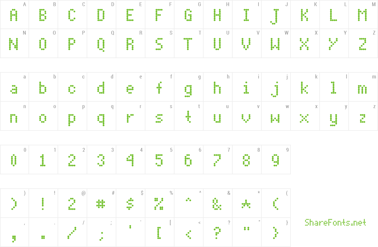 Download Free Font Dot-Matrix