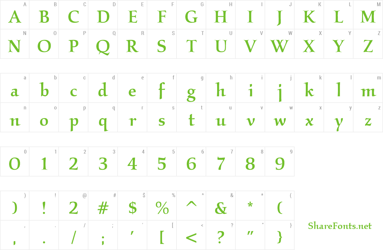 Font KallosMdITC TT preview