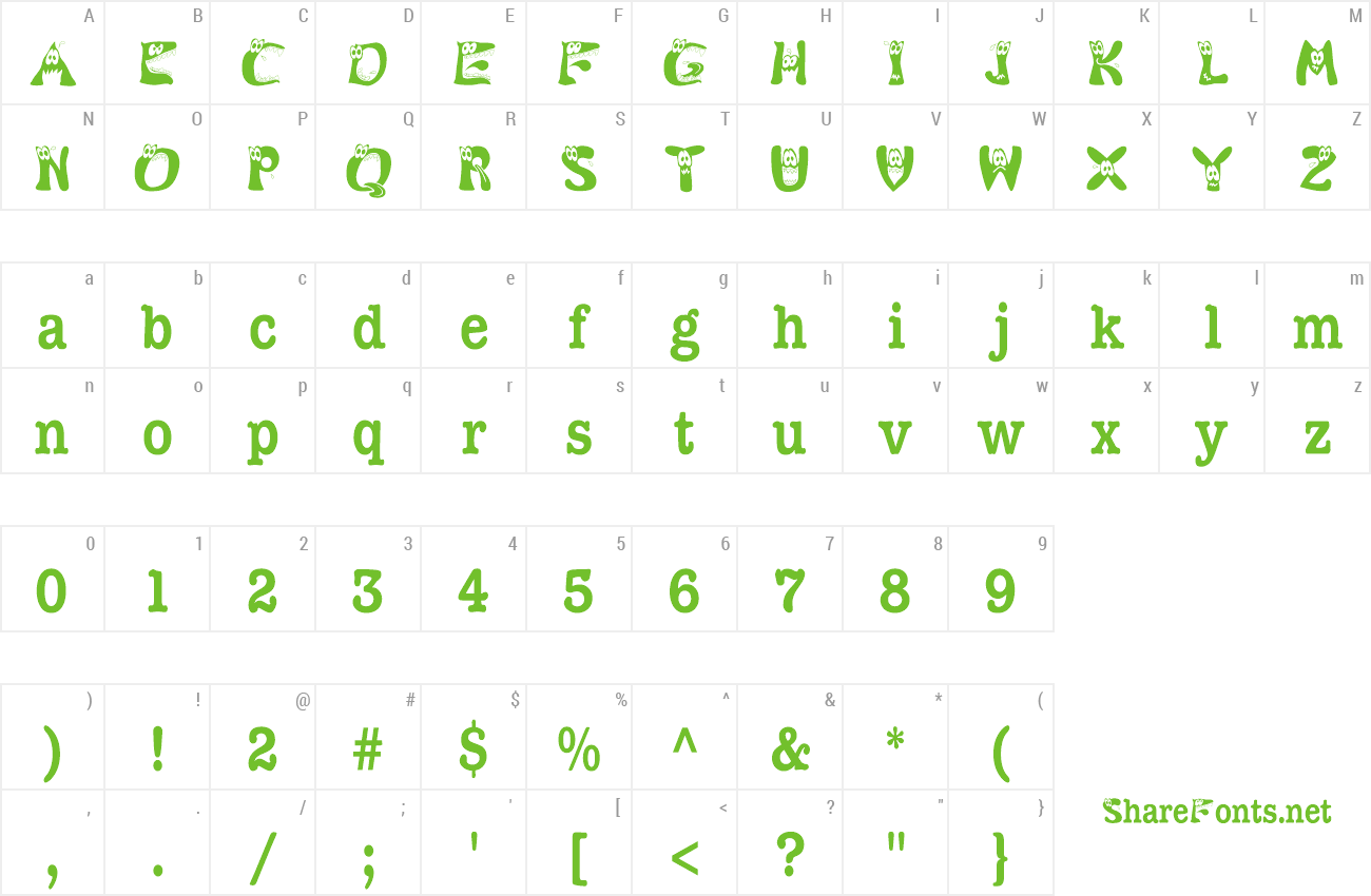 Font KAMonster preview