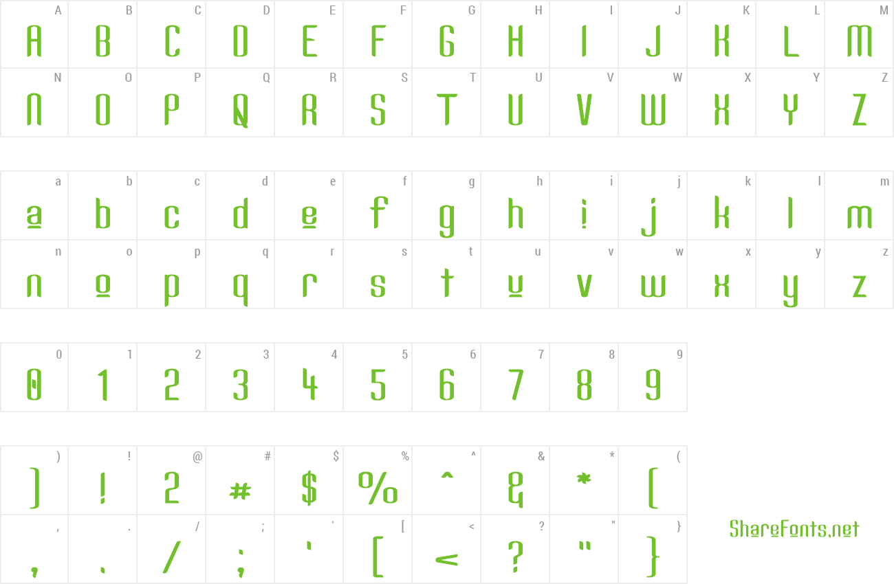 Font Kandide Upper Wide preview