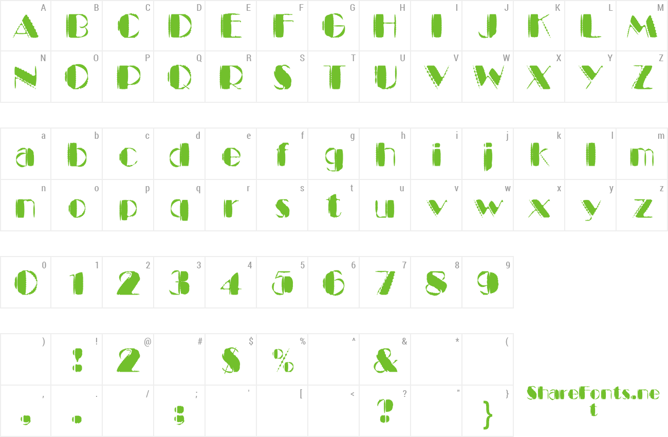 Font Kaptin Tribble Wound preview