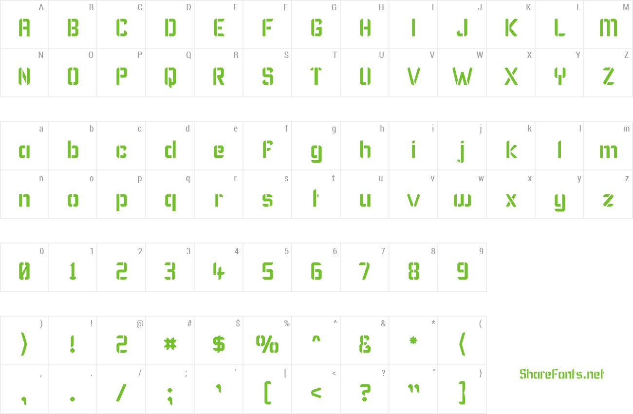 Font Karisma Stencil preview