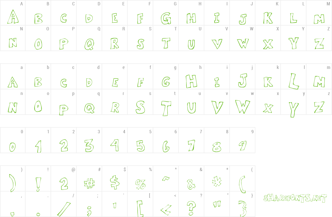 Font Kartoone preview