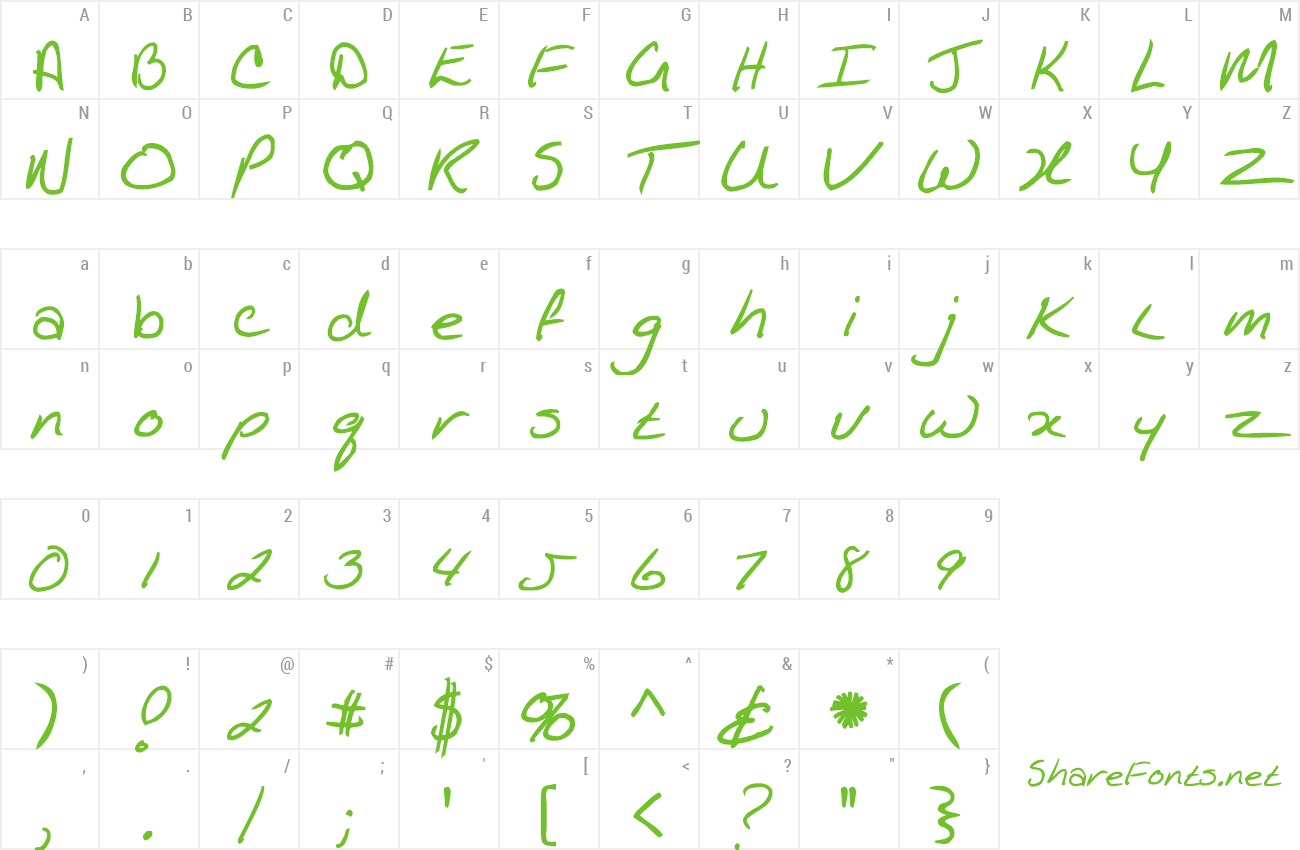 Font KathleenBold preview