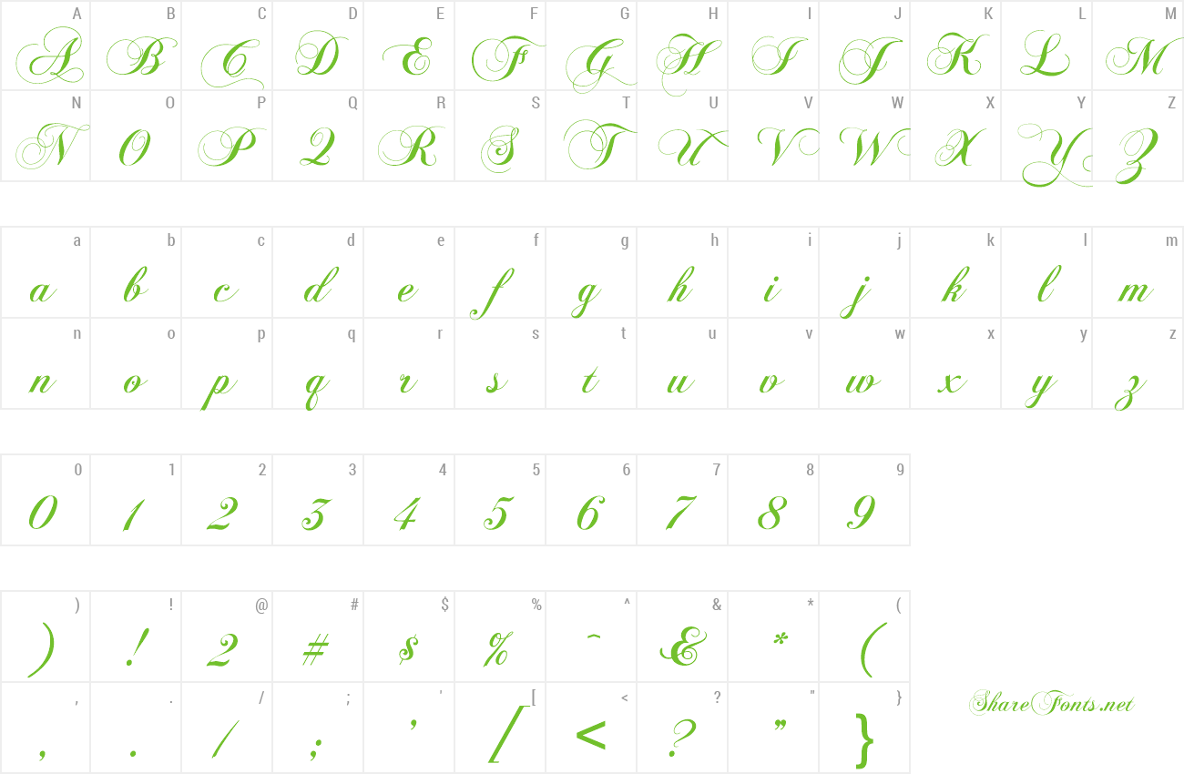 Font KB ChopinScript preview