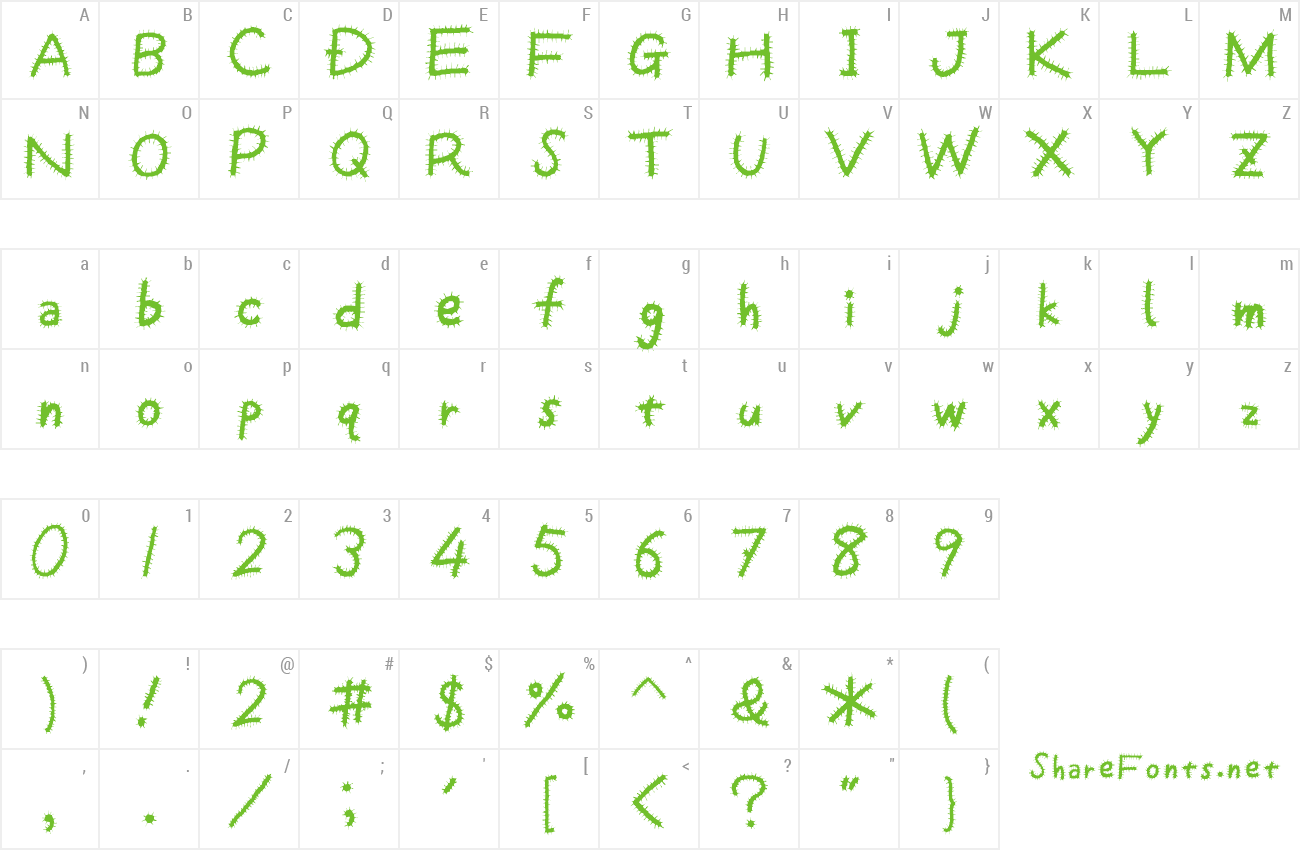 Font Kemushi_Alp preview