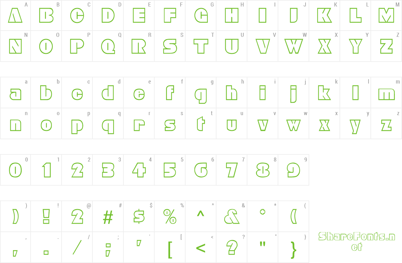 Font Kena Open Face Display SSi preview