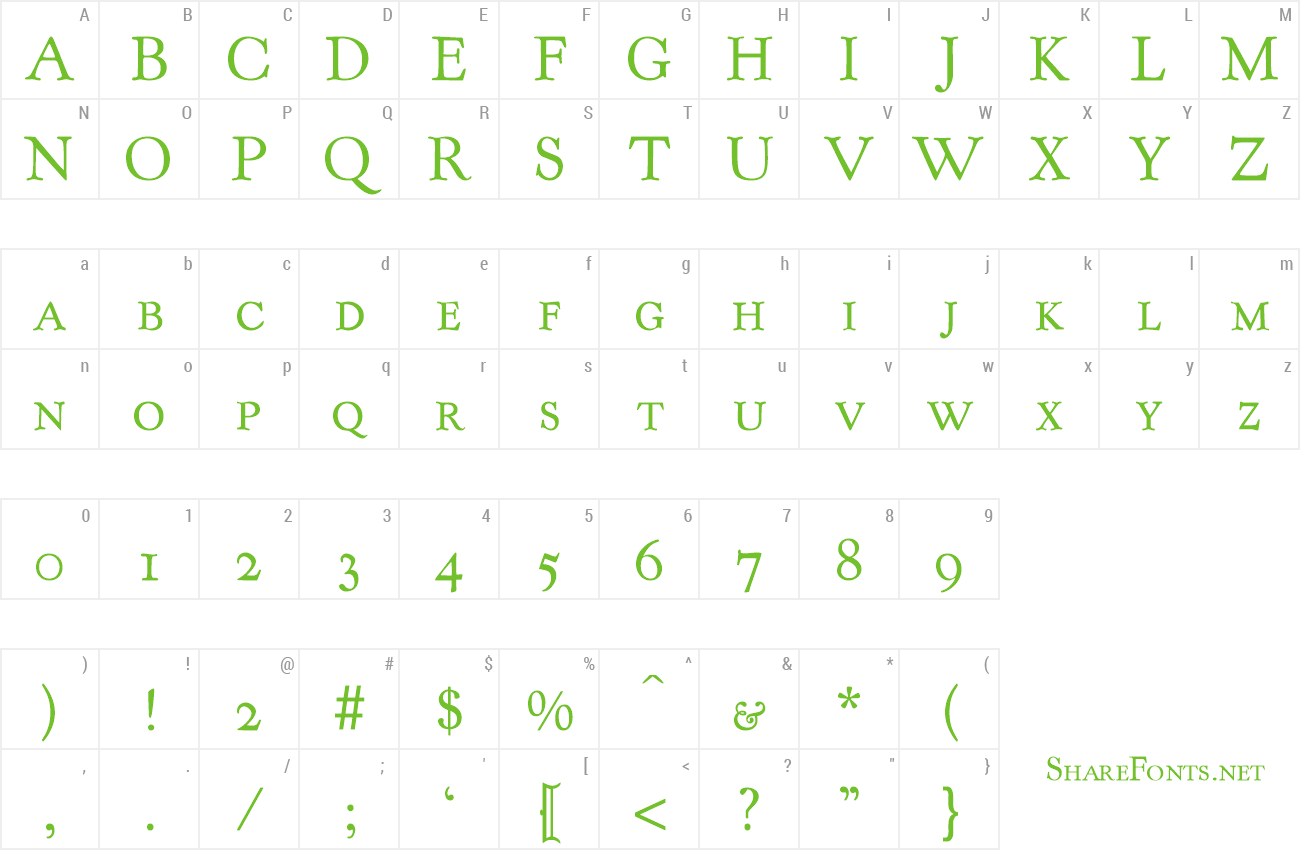 Font KennedyCapsDB preview