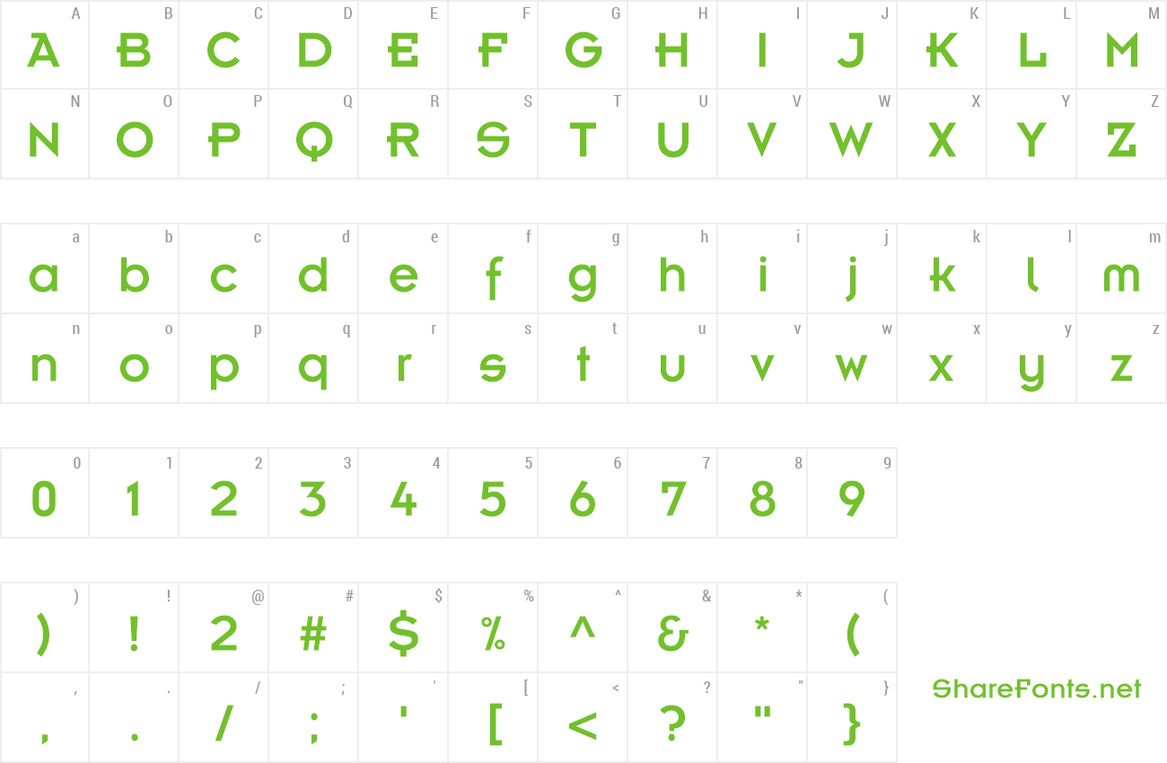 Font Kernel Alternate SSi preview