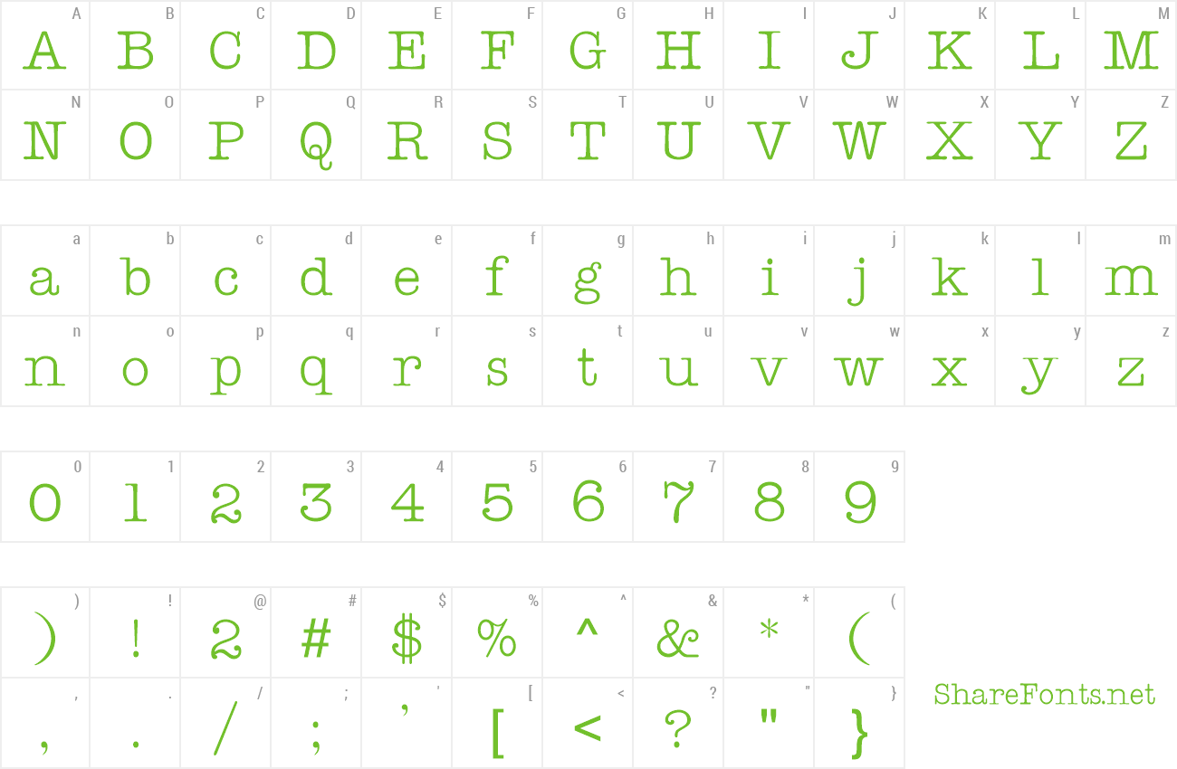 Font Keyboard Display SSi preview