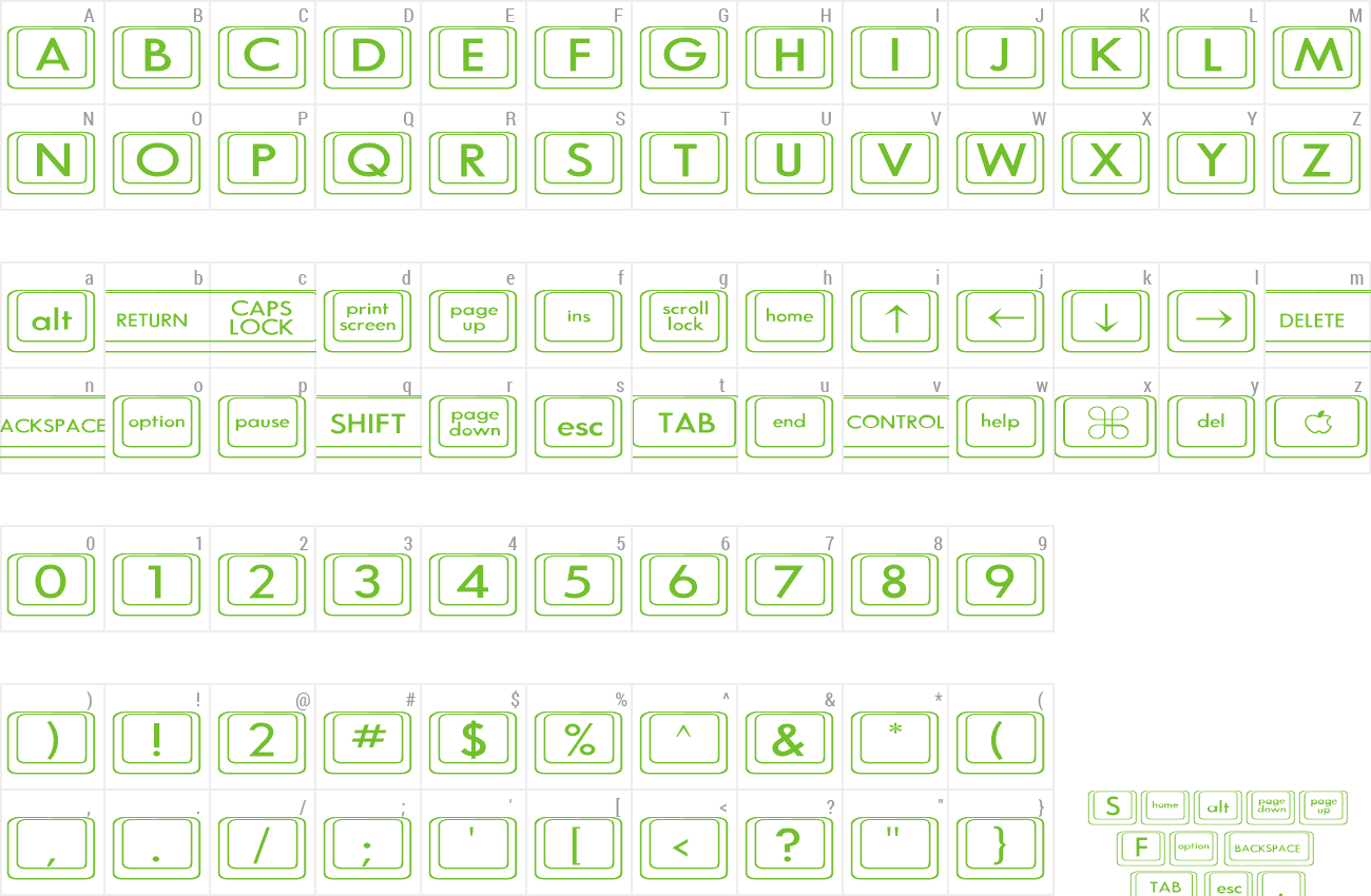Font Keyboard KeysWd Wide preview