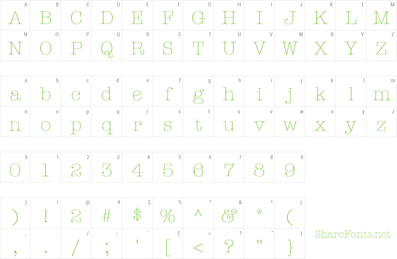 Font Keyboard Light Alternate SSi preview