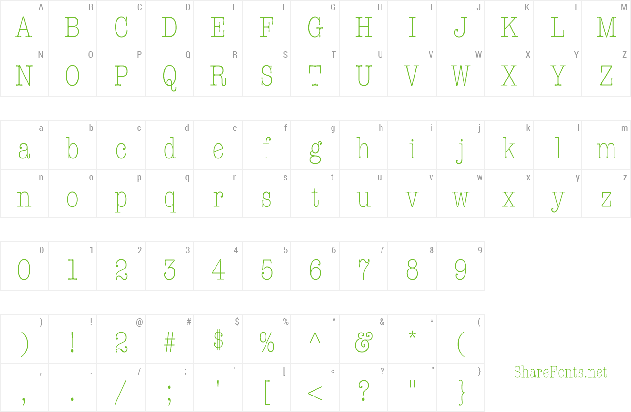 Font Keyboard Light CondensedAlt SSi preview