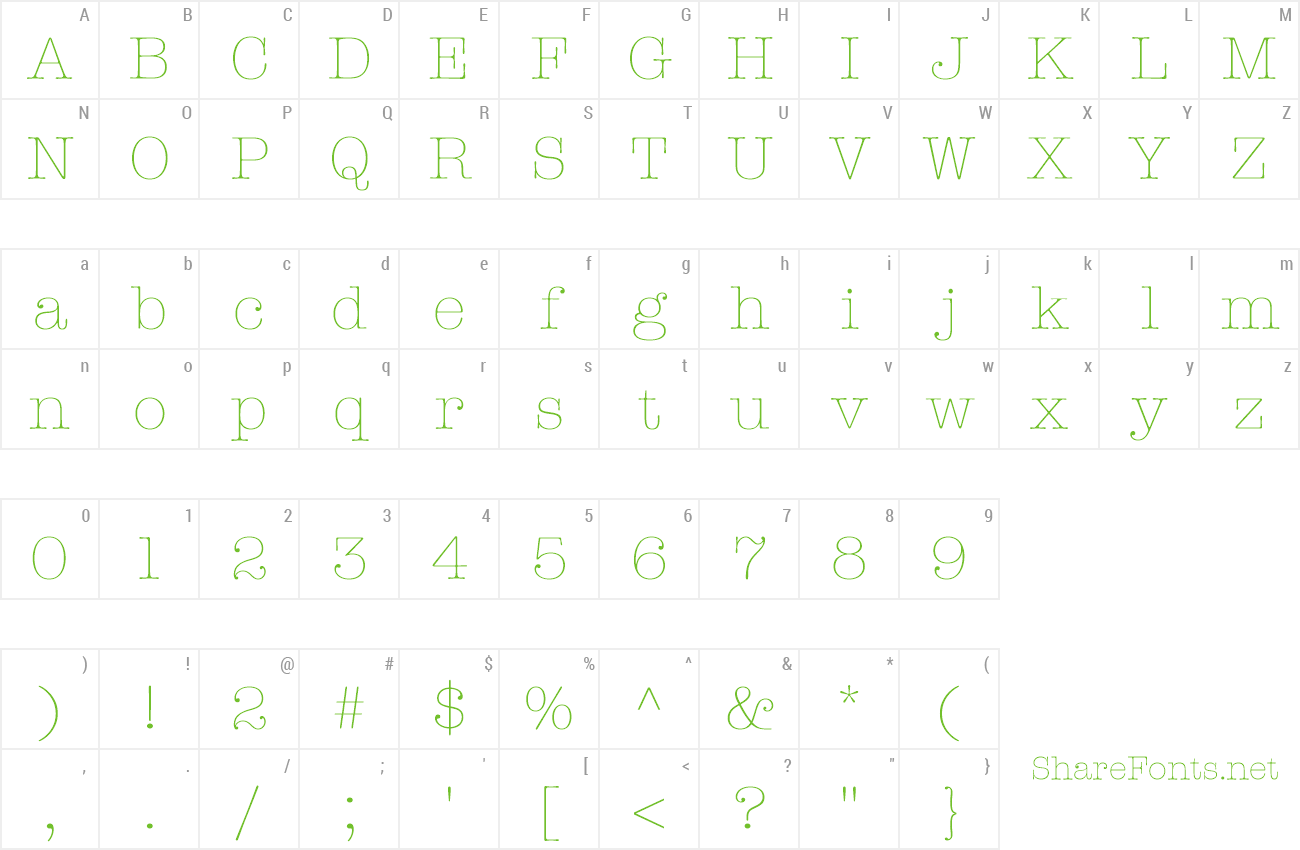 Font Keyboard Light SSi preview