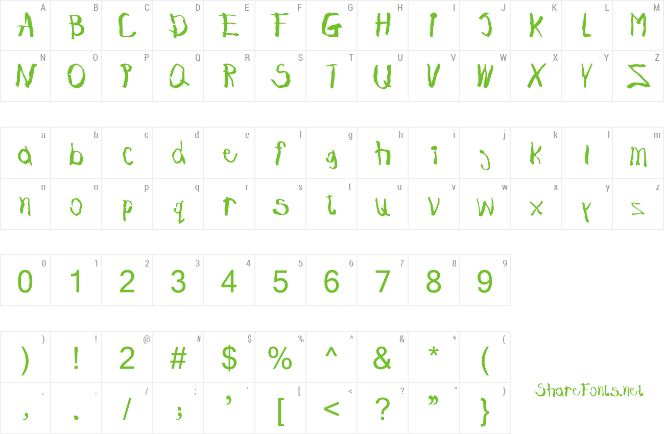 Font KiddieKorner preview
