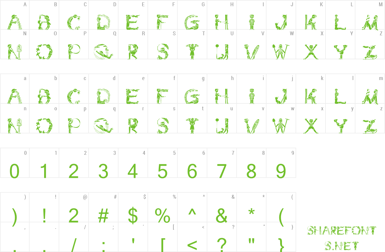 Font KiddoTR preview