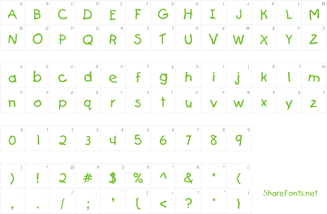 Font KiddyDB preview