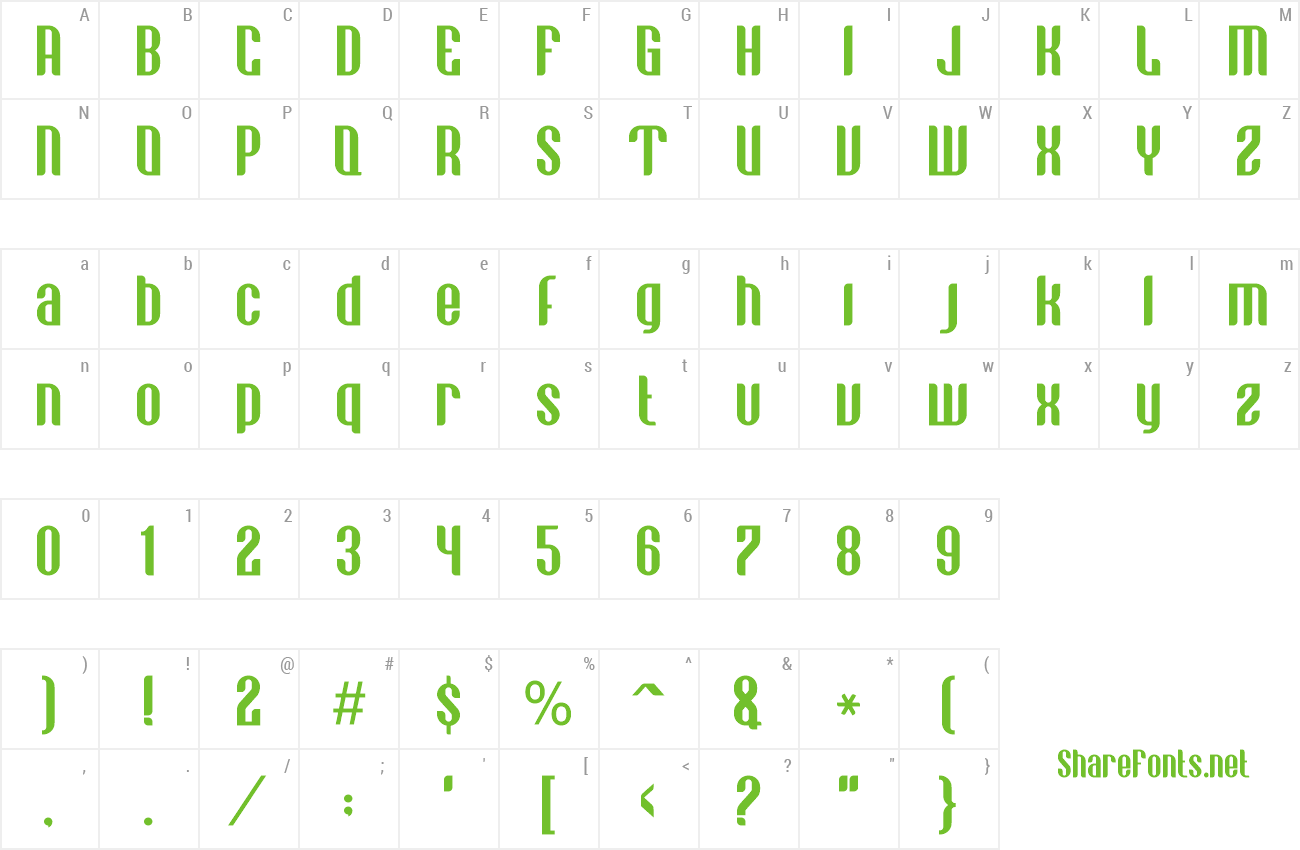 Font VE Vastagurly Display preview