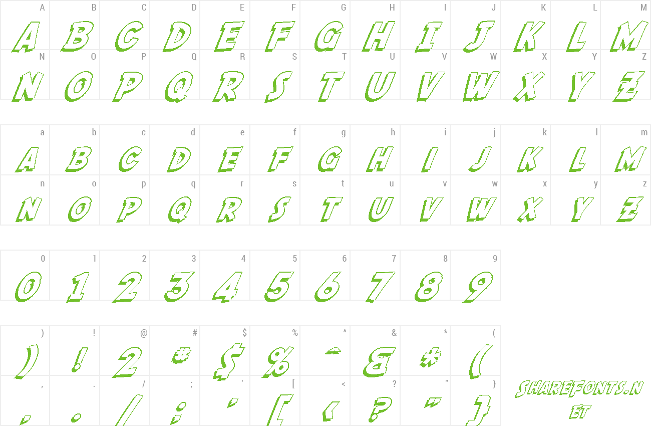 Font SF Fedora Titles Shadow preview