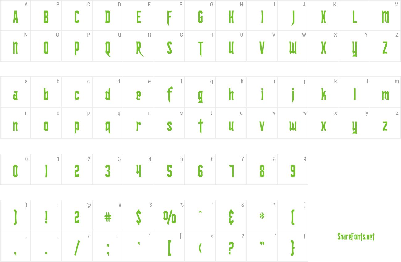 Font SF Ironsides Condensed preview