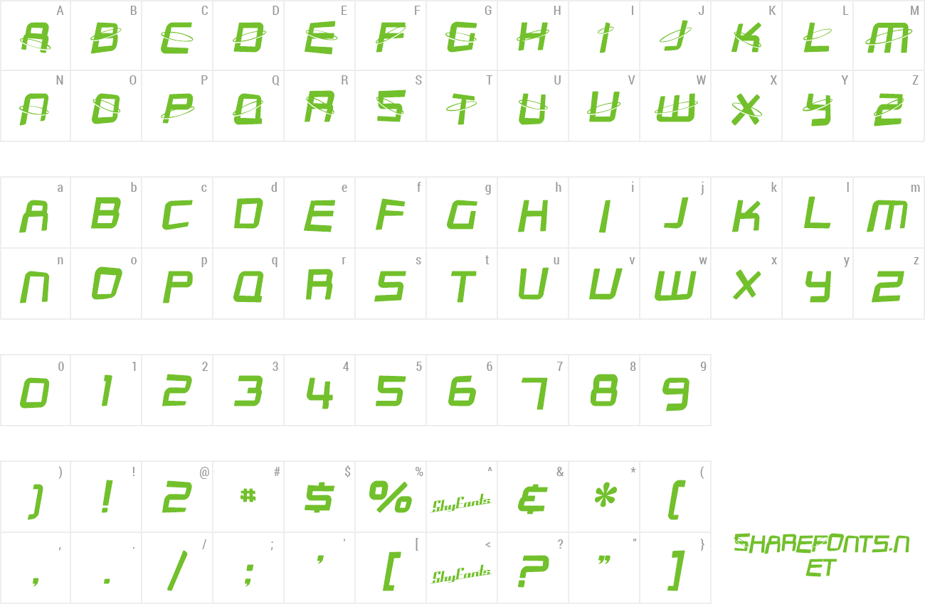 Font SF Outer Limits Distorted preview