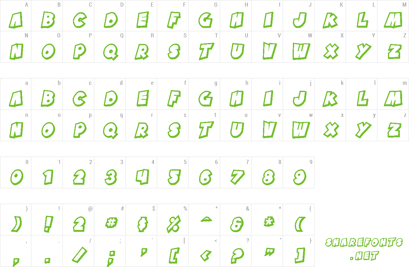 Font SF Pale Bottom Shaded preview
