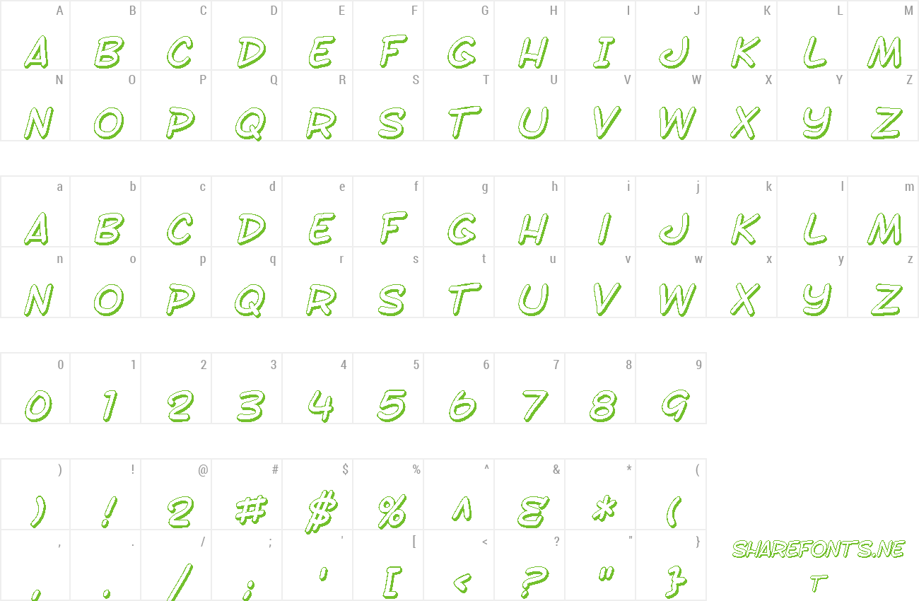 Font SF Toontime Shaded preview