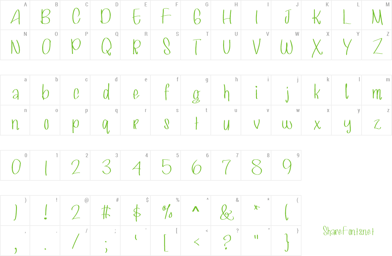 Font Hashtagsselfies preview