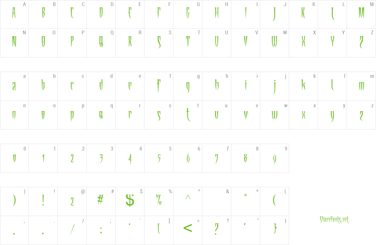 Font Ab Fangs preview
