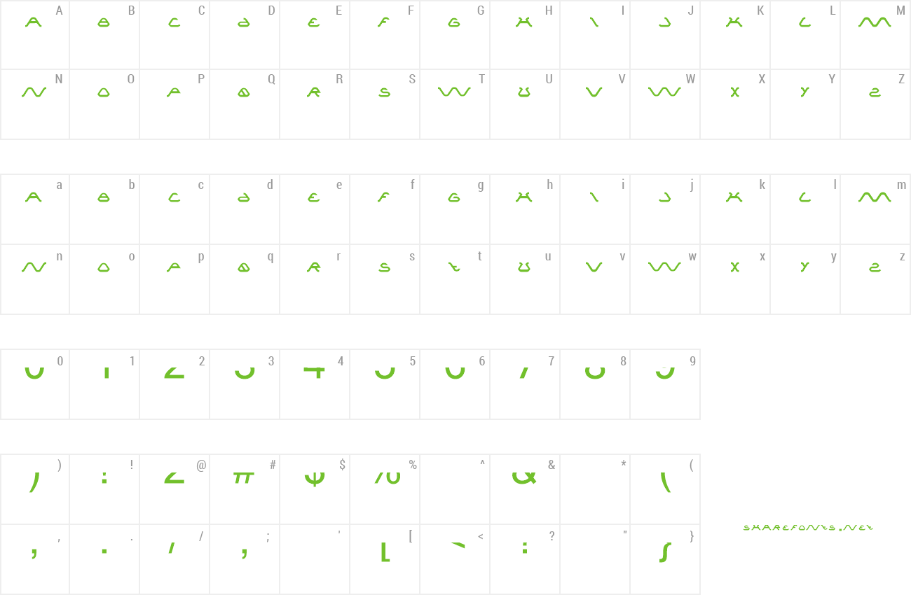 Font arachnidlove preview