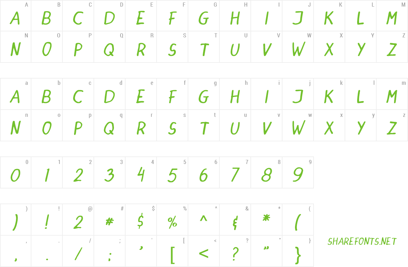 Font DINSKI CASUAL HANDWRITING preview