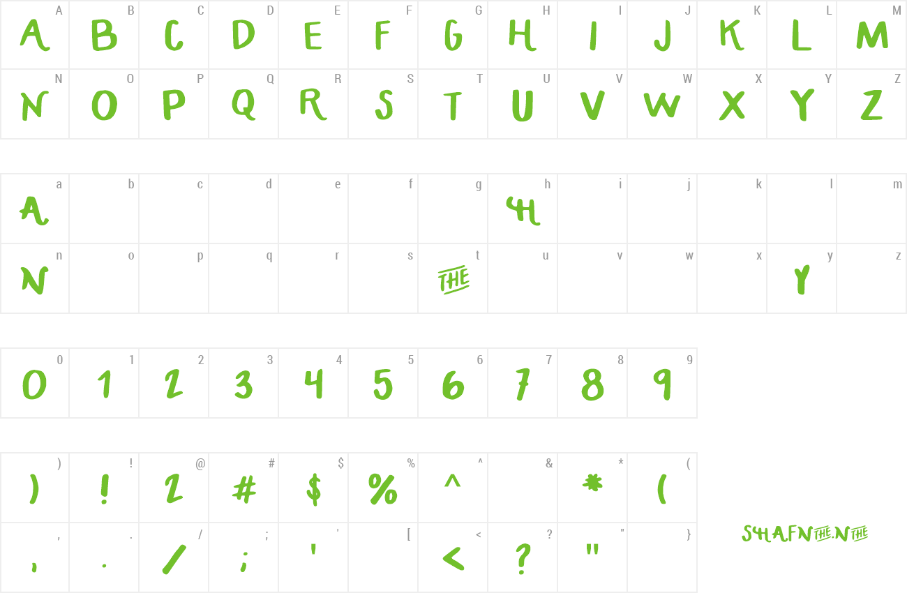 Font HANDCRAFTED preview