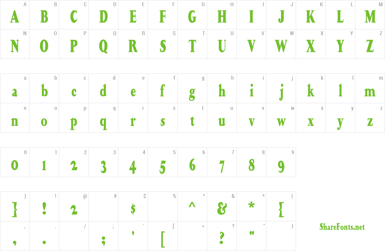 Font HappyCampersNF preview