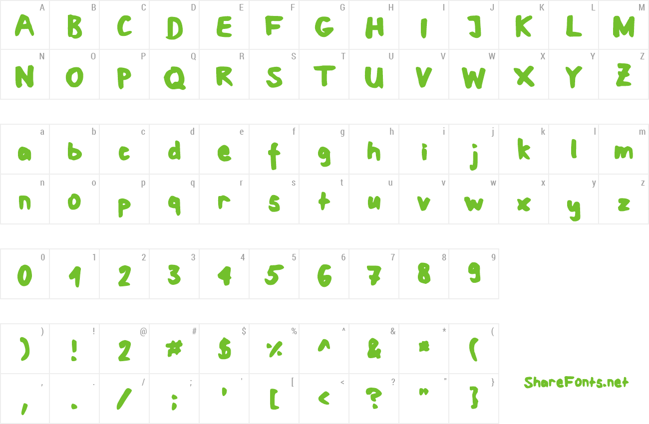 Font Mat's Fat Handwriting preview