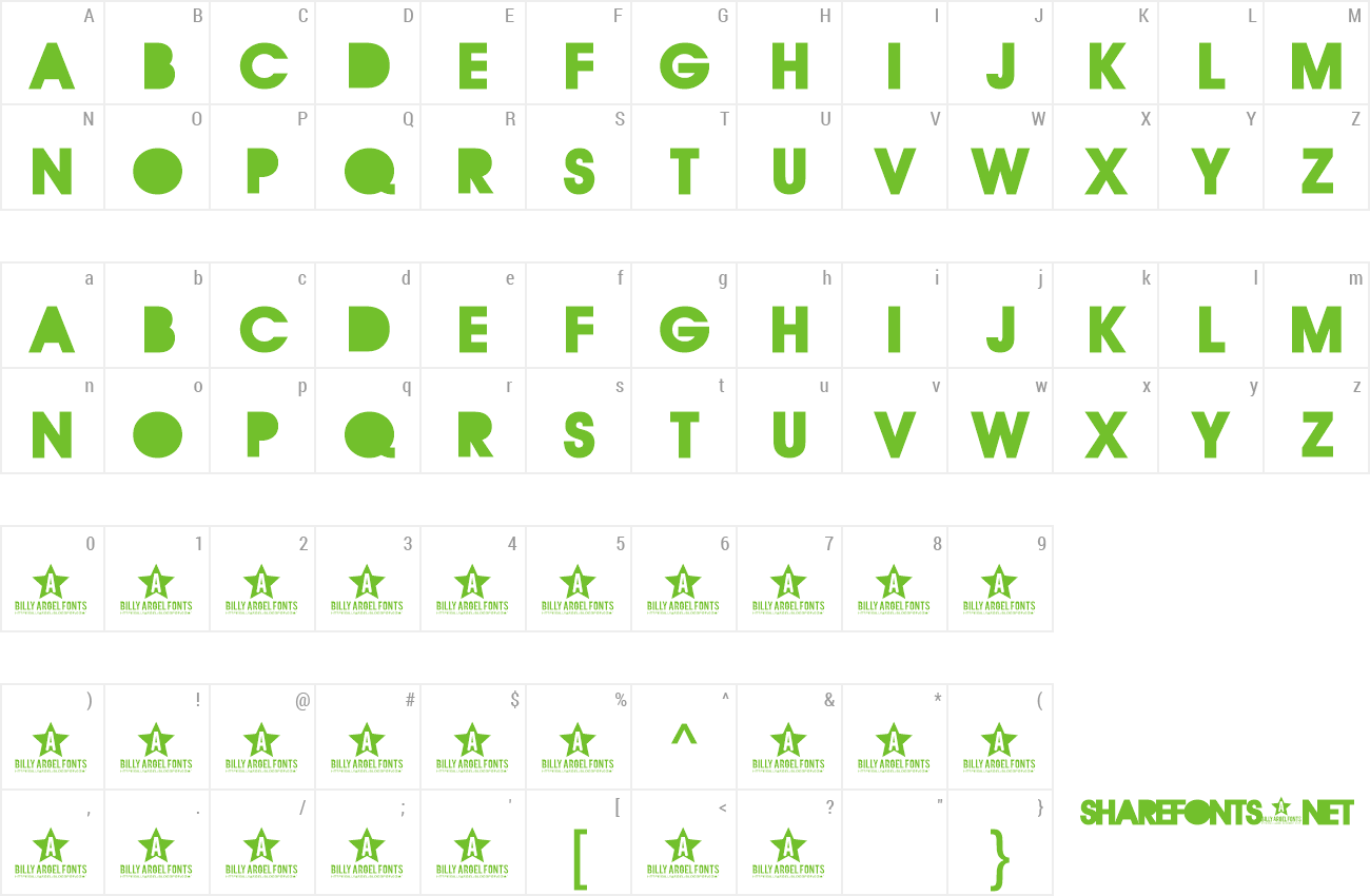 Font REBOARD preview