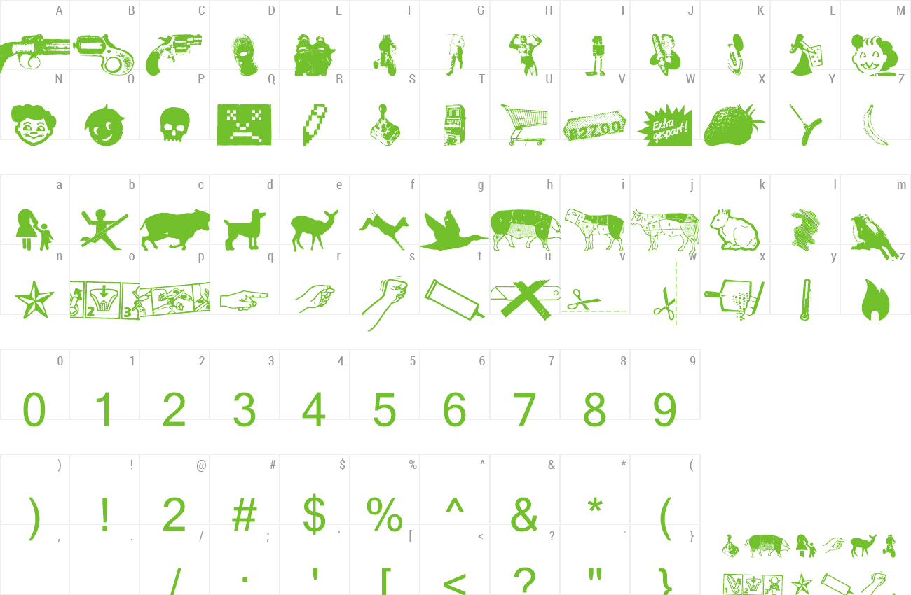 Font REconstructDing preview