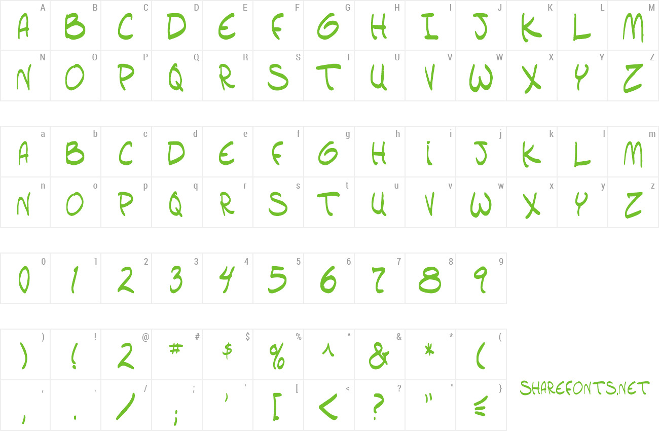 Font setlist  TBS preview