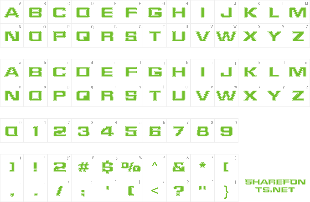Font Starfleet preview