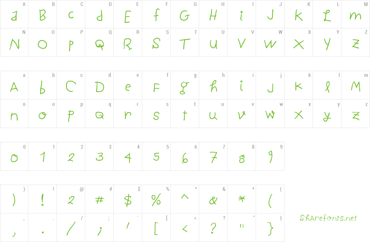 Font ChildWritten preview