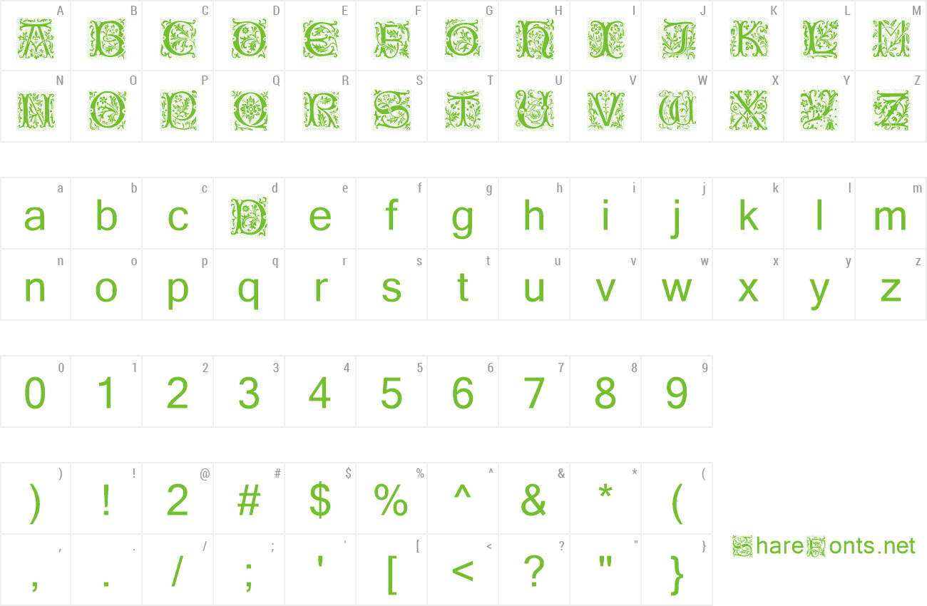 Font PetitFleur preview