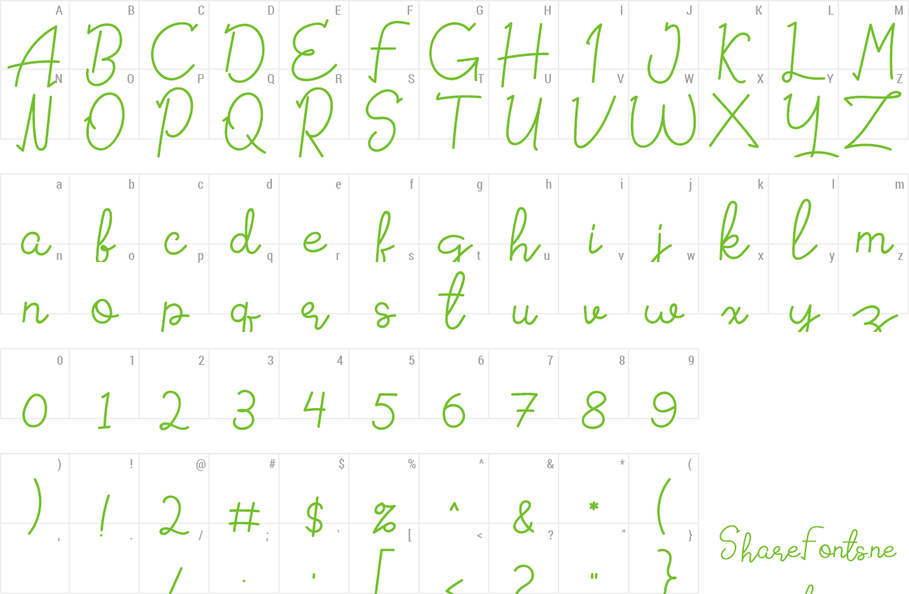 Font Signattured preview