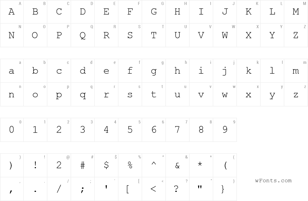 Web Hebrew Monospace Font | wfonts.com - download free
